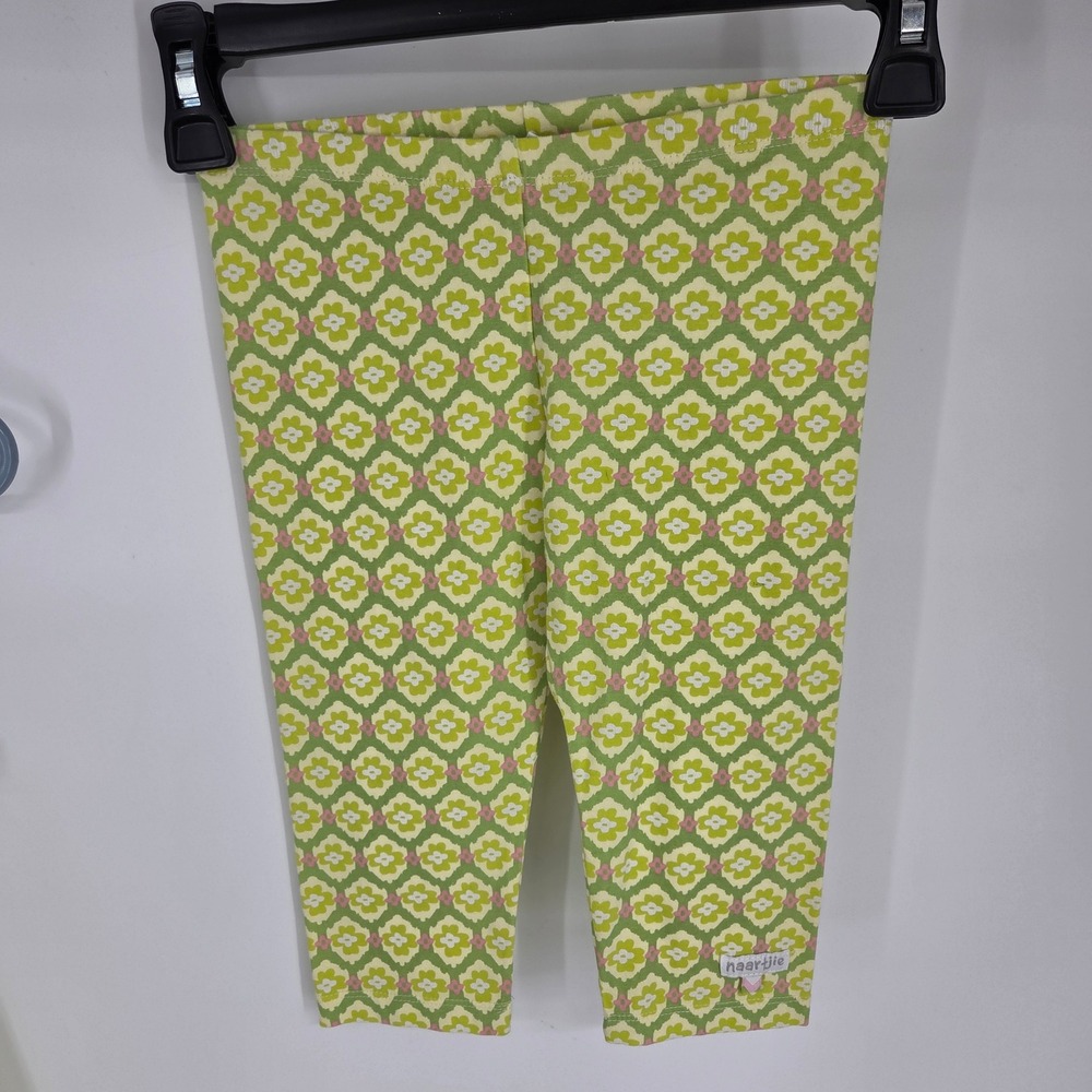 NWT Naartjie Kids Girls Lime Green Floral Tunic Dress Leggings Set Size 5 Years - Picture 7 of 9